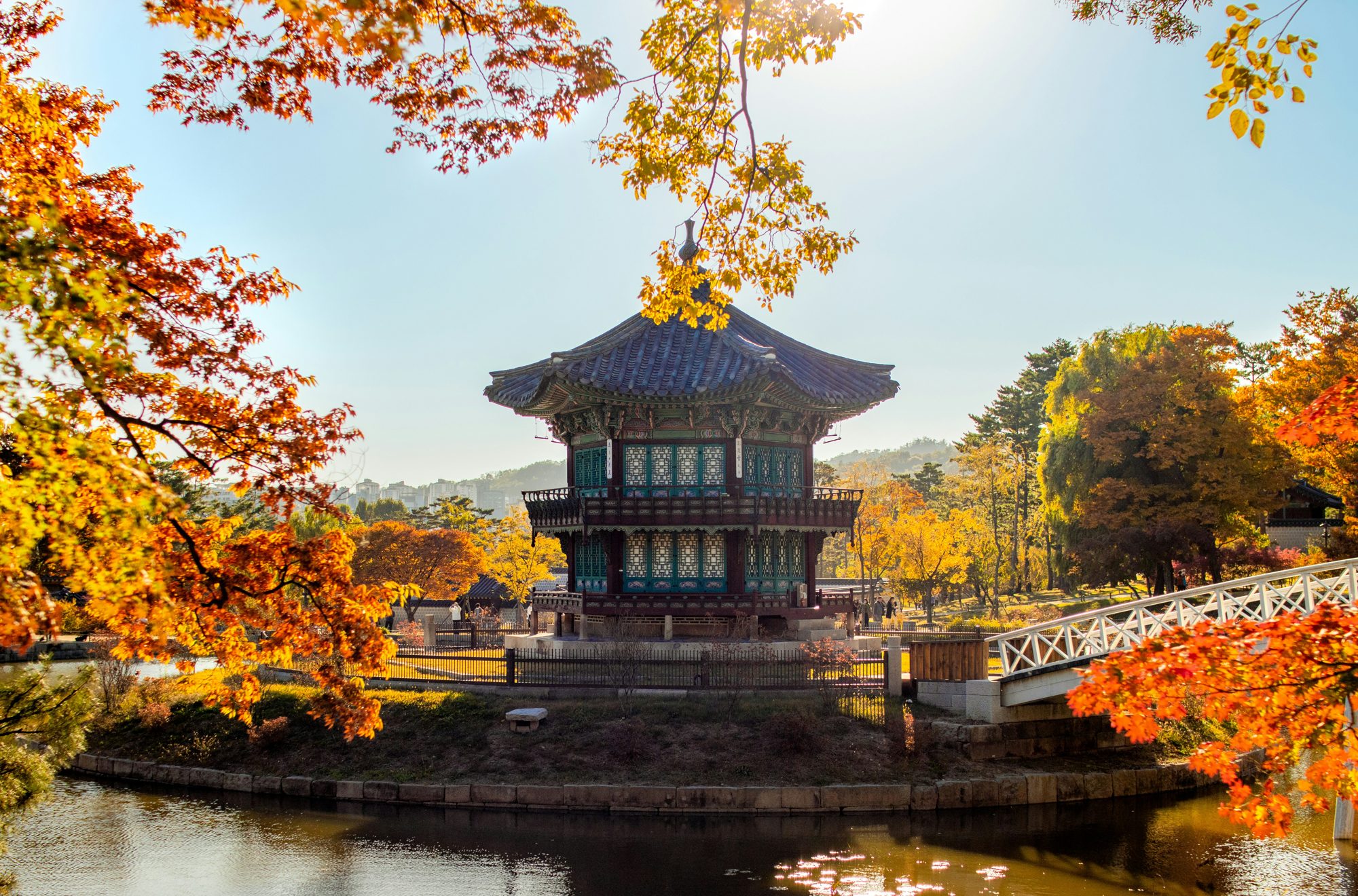 Hyangwonjeong Pagoda in Seoul in autumn